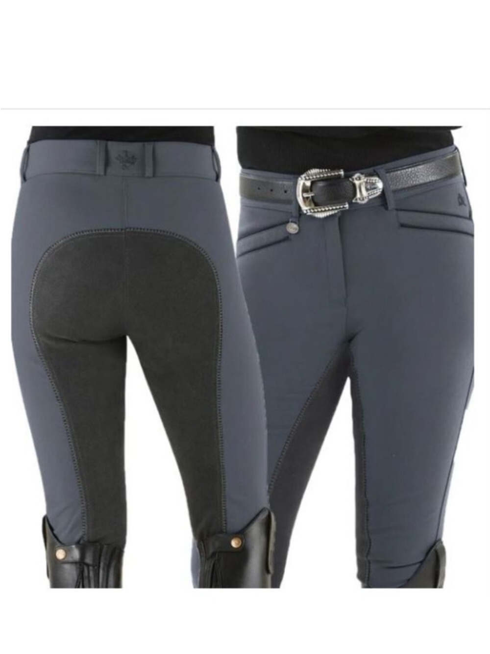 Ovation Celebrity Slim Secret Full Seat Riding Breeches - Grey -28R - EUC